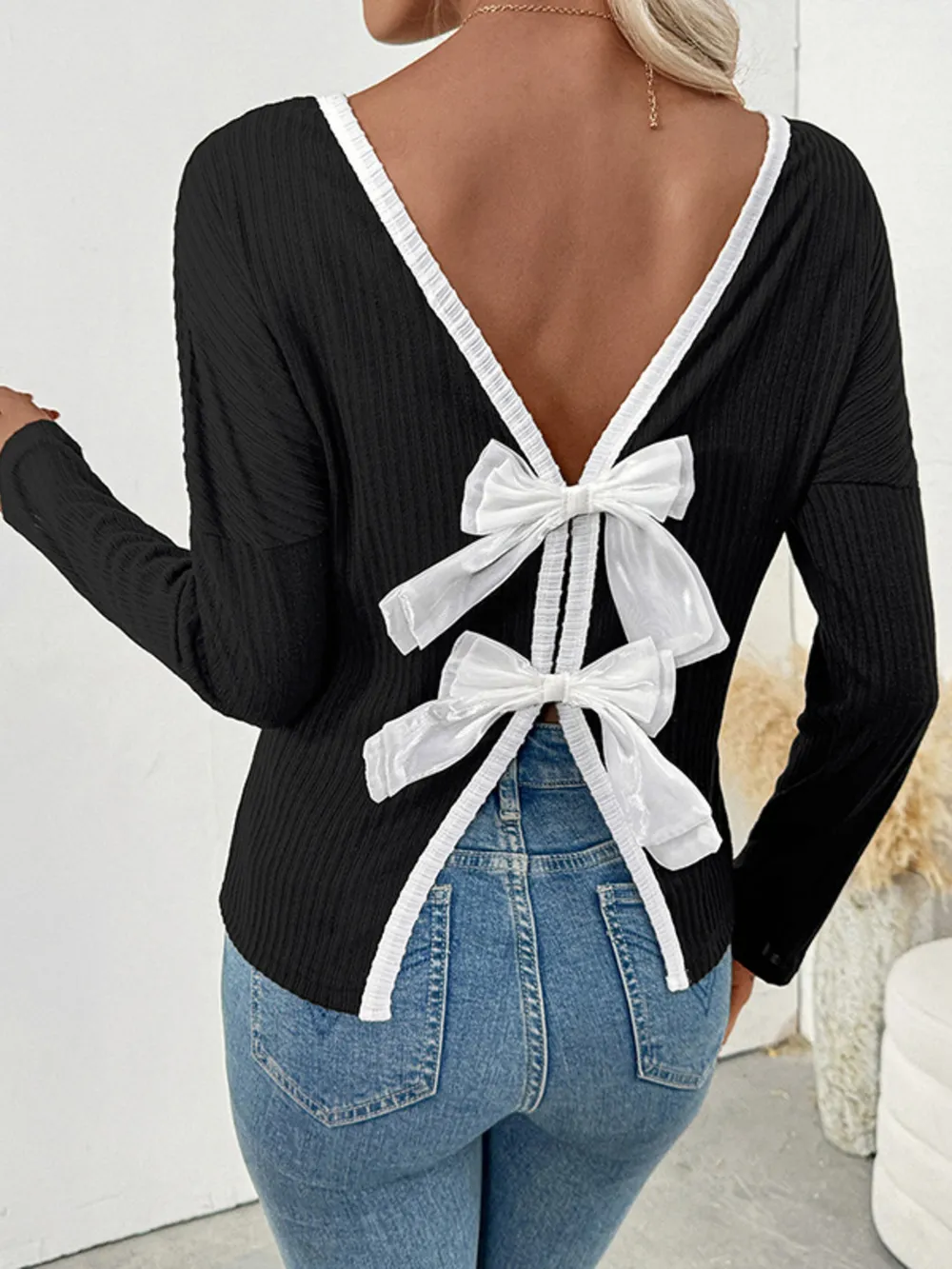 Tie Back Long Sleeve Top, image 11