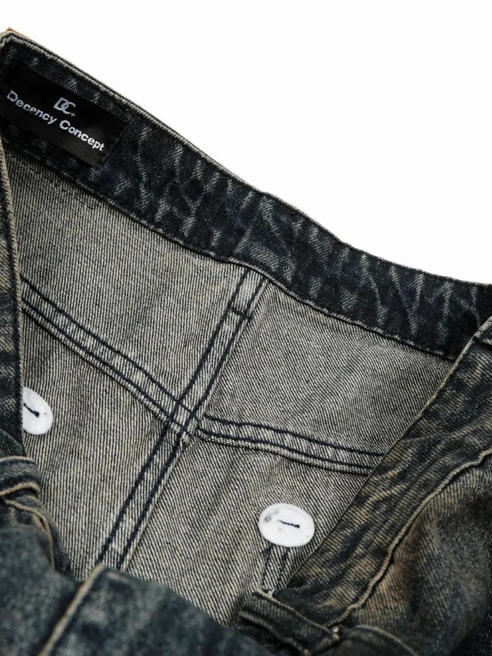 Men's Vintage Wash Wide Leg Capris Jeans, image 5