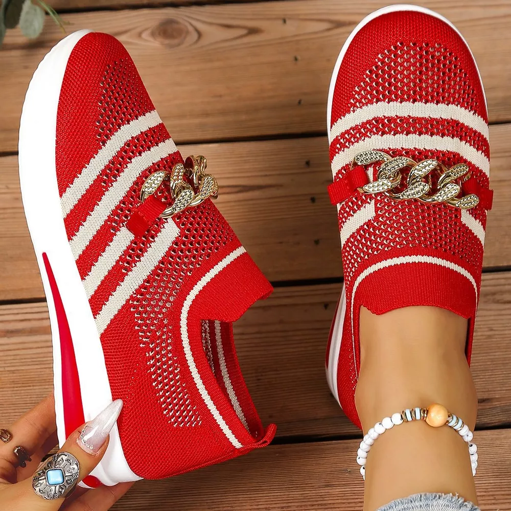 Round Toe Mesh Slip-Ons, image 16