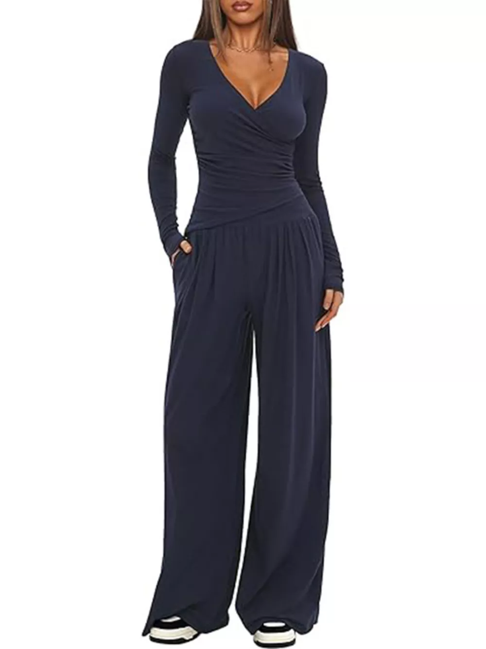 Casual Long Sleeve Top and Pants Two-Piece Set, image 13