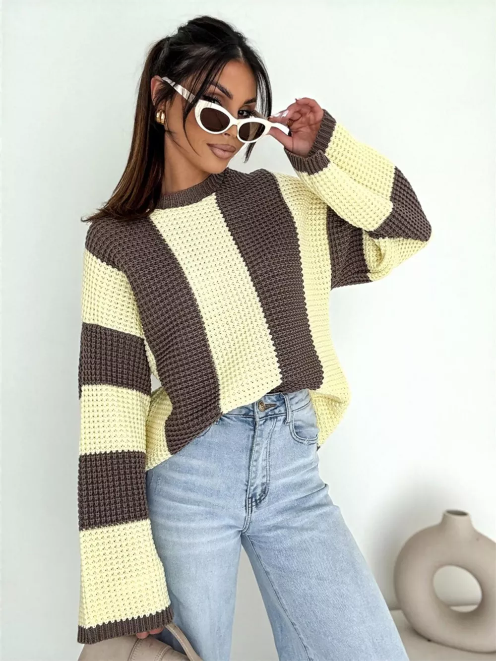 Color Block Long Sleeve Sweater, image 16