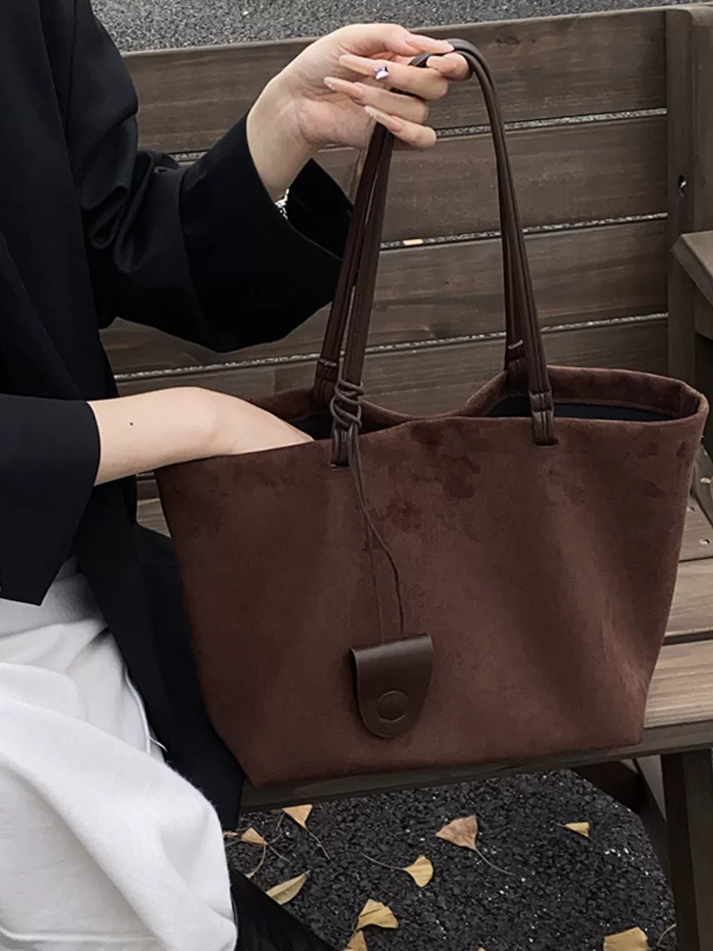 Classic Suede Tote Bag, image 6