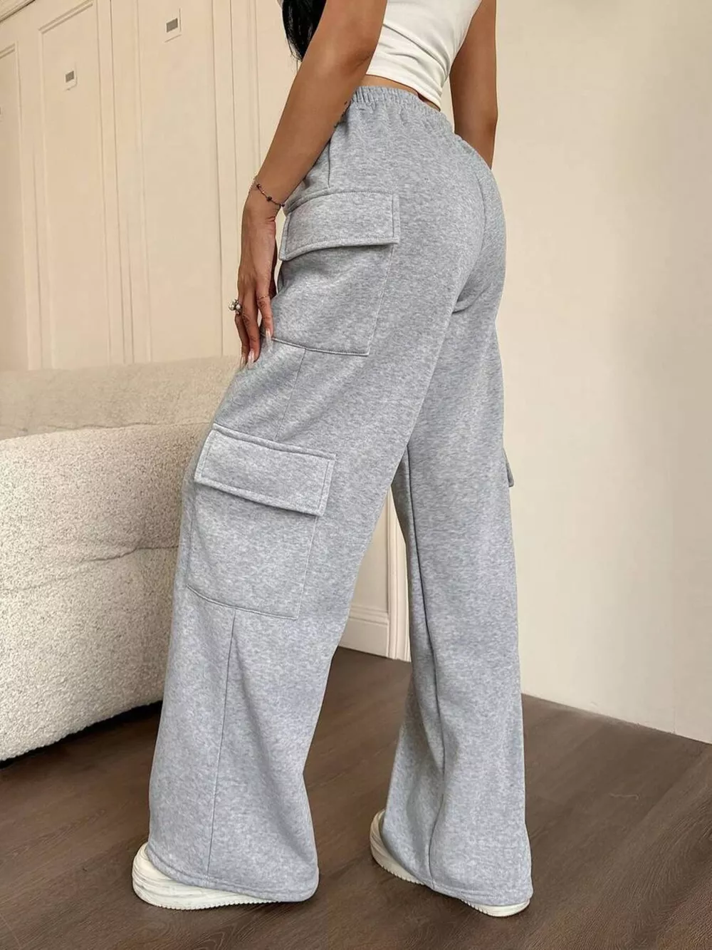 Casual Drawstring Loose Fit Pants, image 4