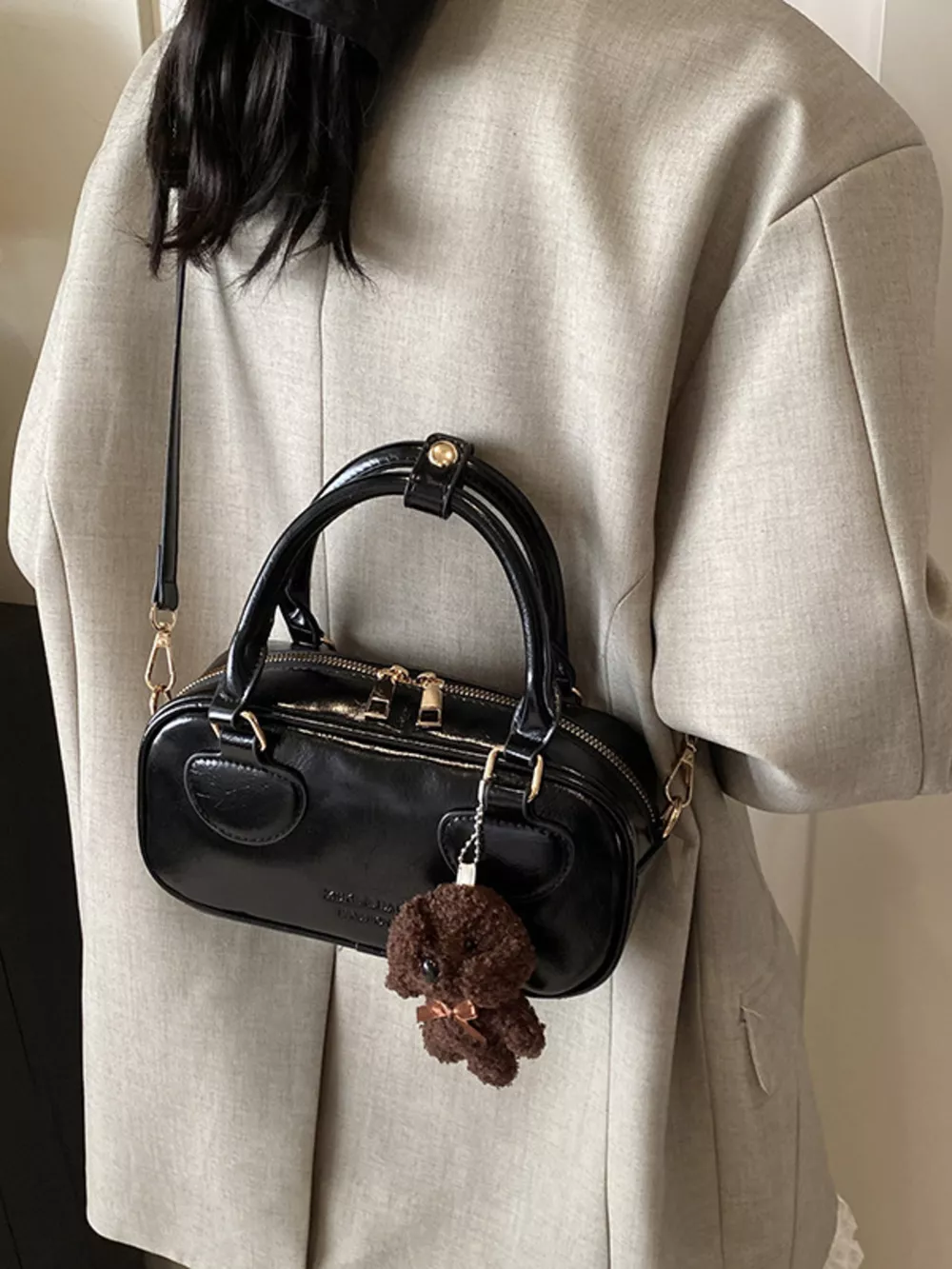 Vintage Style Crossbody Bag with Charm, image 14
