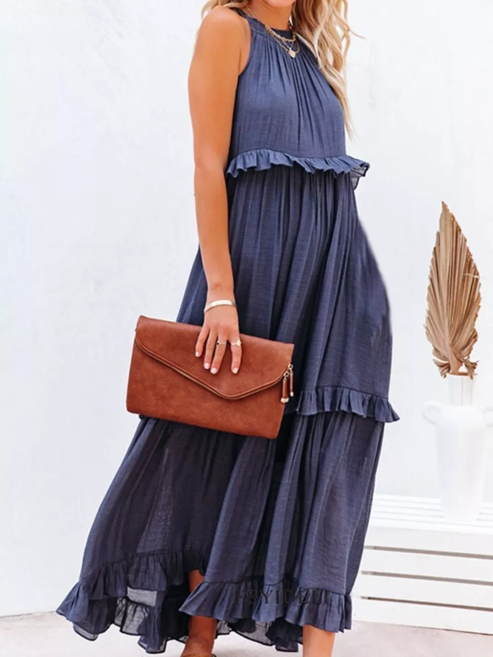 Ruffled Tiered Sleeveless Maxi Dress, image 13