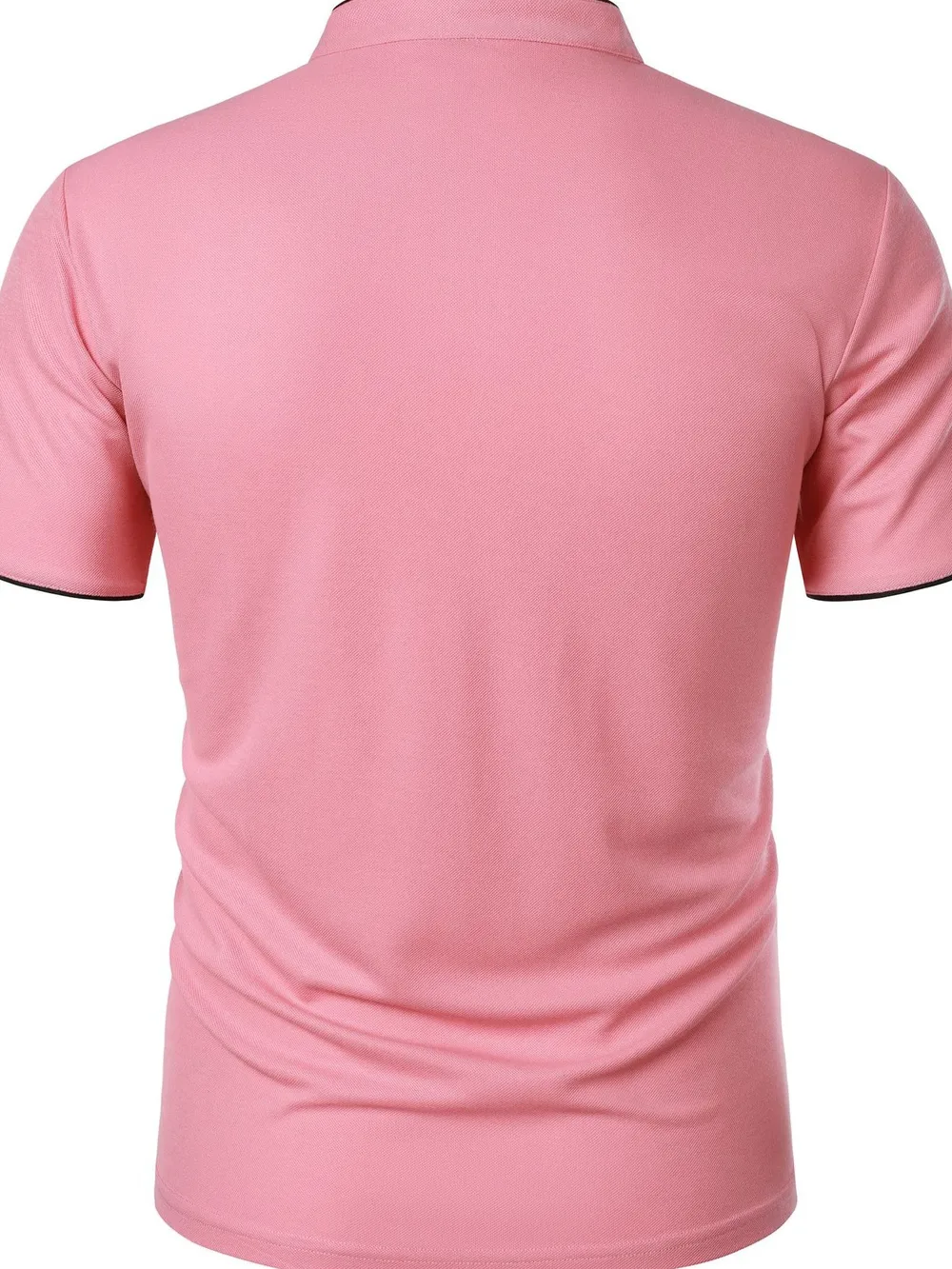 Men's Full Size Short Sleeve Contrast Trim Polo Plus Size, image 9