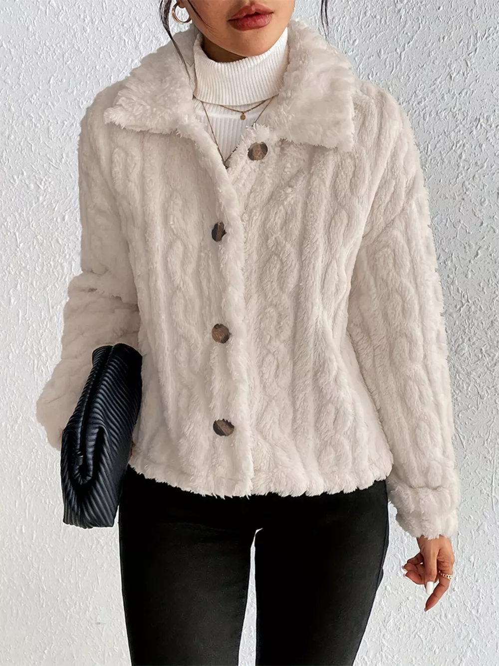 Cozy Fleece Button-Up Outerwear, image 9