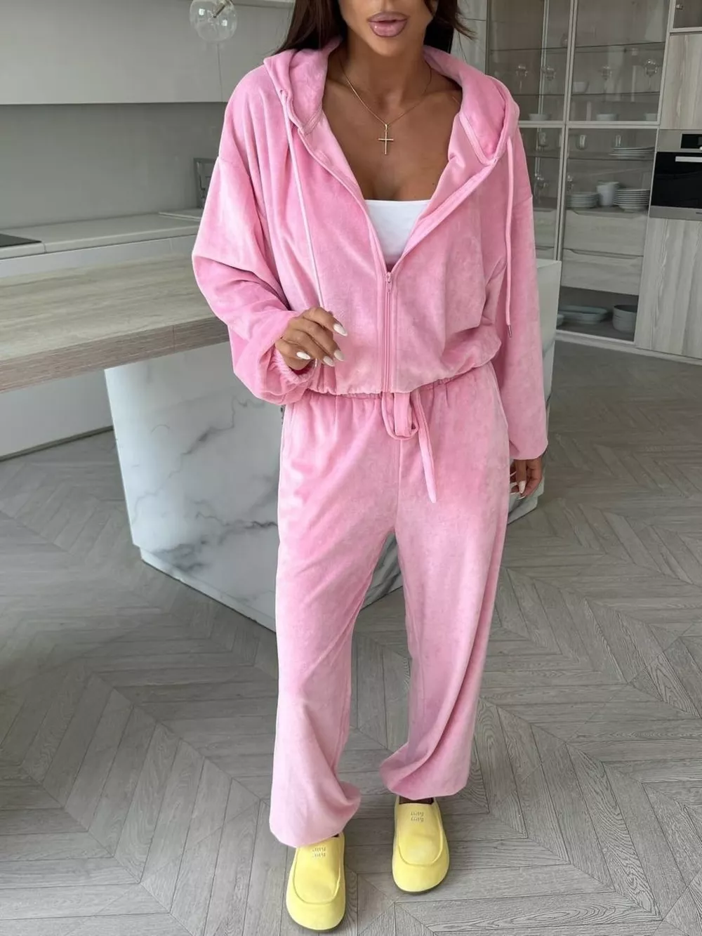 Zip-Up Hoodie and Joggers Set, image 15