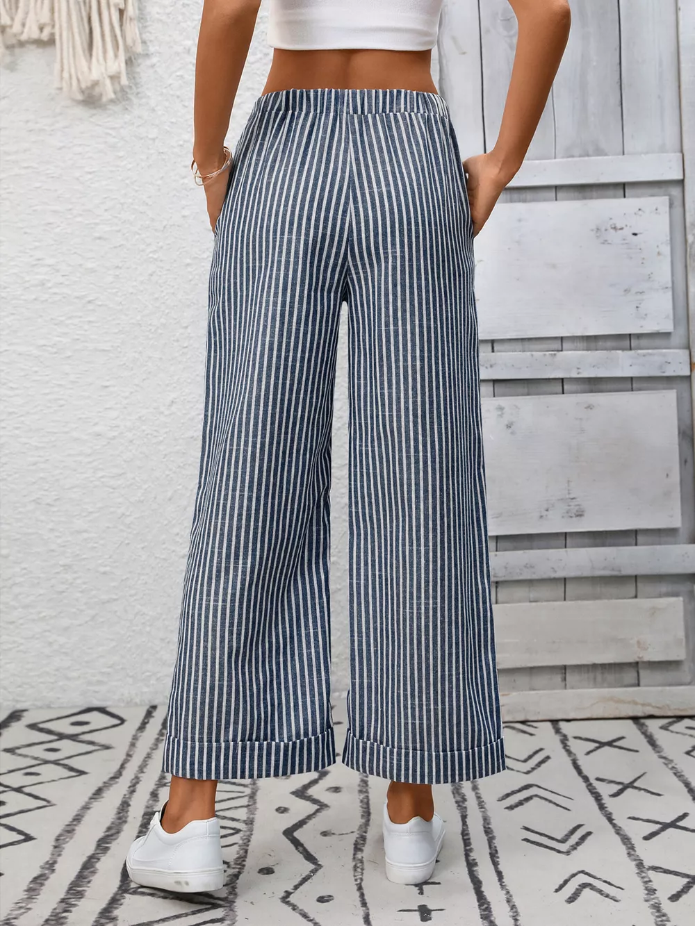 Striped Wide Leg Pants, image 11
