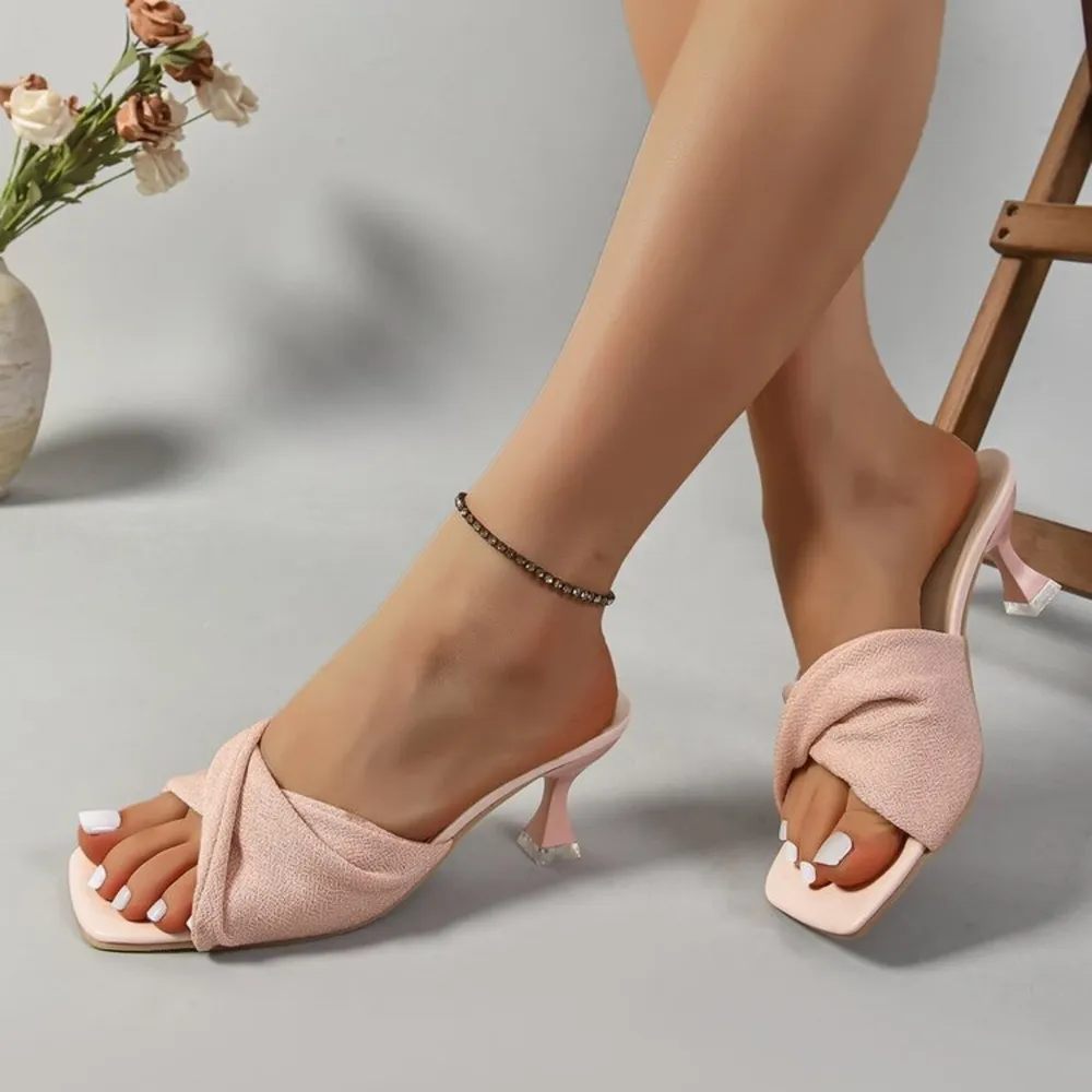 Open Toe Kitten Heels Sandals, image 5