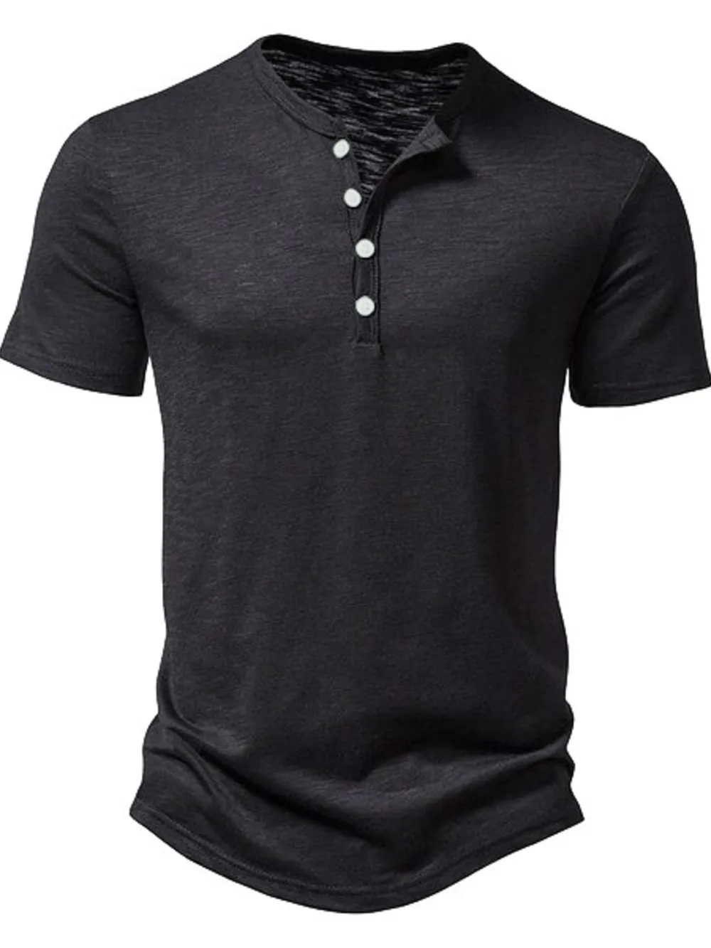 Men's Full Size Button Detail Short Sleeve Active T-Shirt Plus Size, image 10