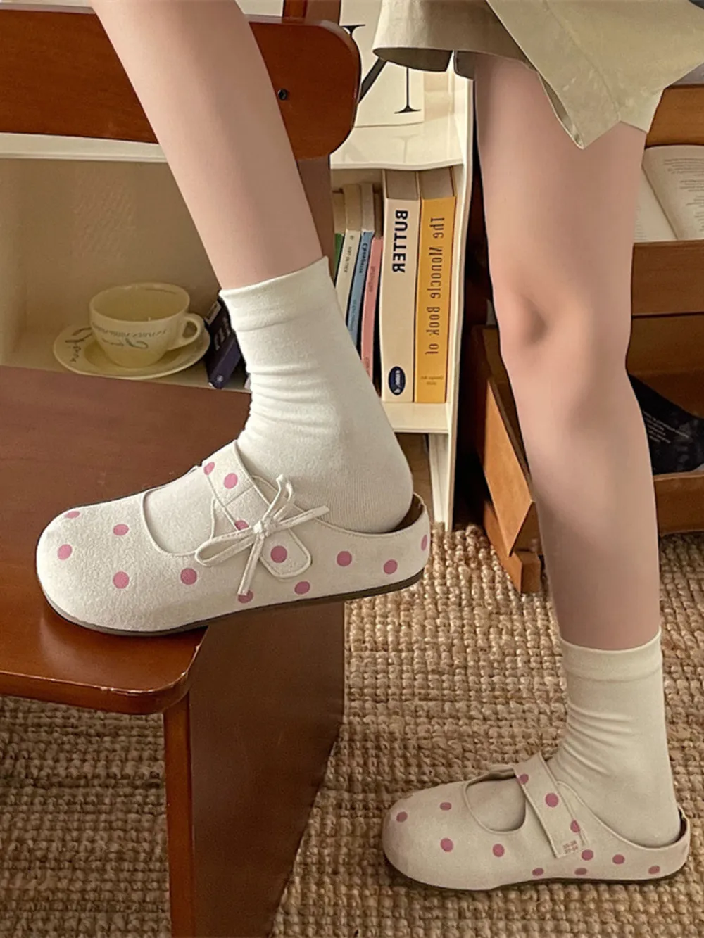 Polka Dot Round Toe Slip-Ons, image 8