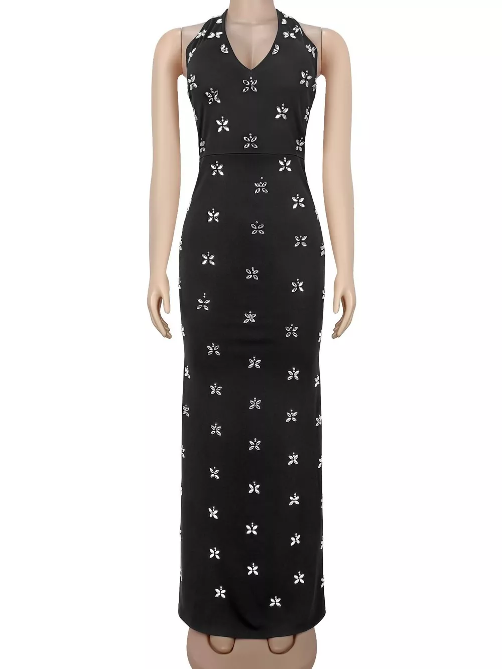 Floral Halter Neck Maxi Dress, image 8