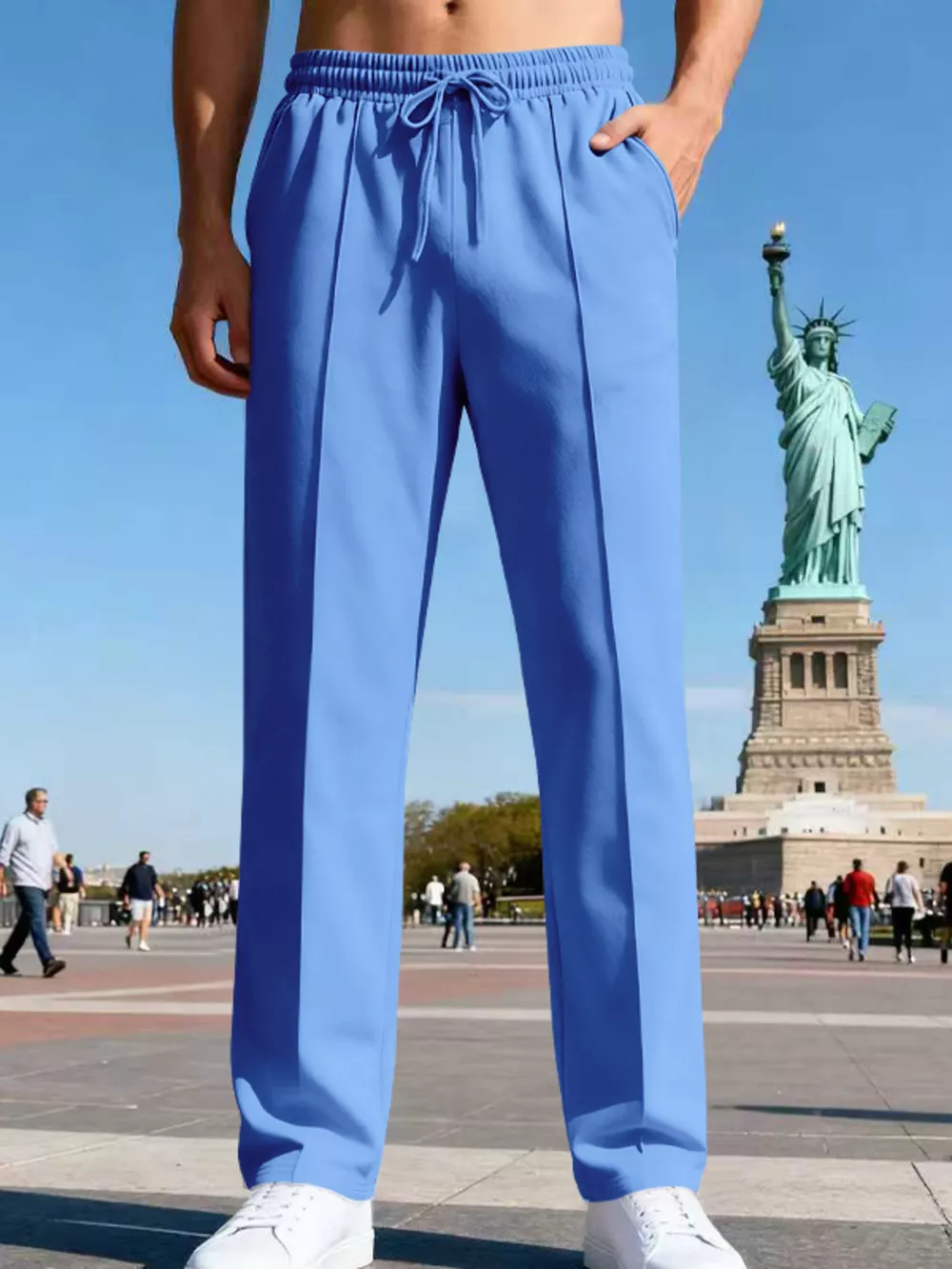 Men's Full Size Drawstring Straight Leg Pants Plus Size, image 17