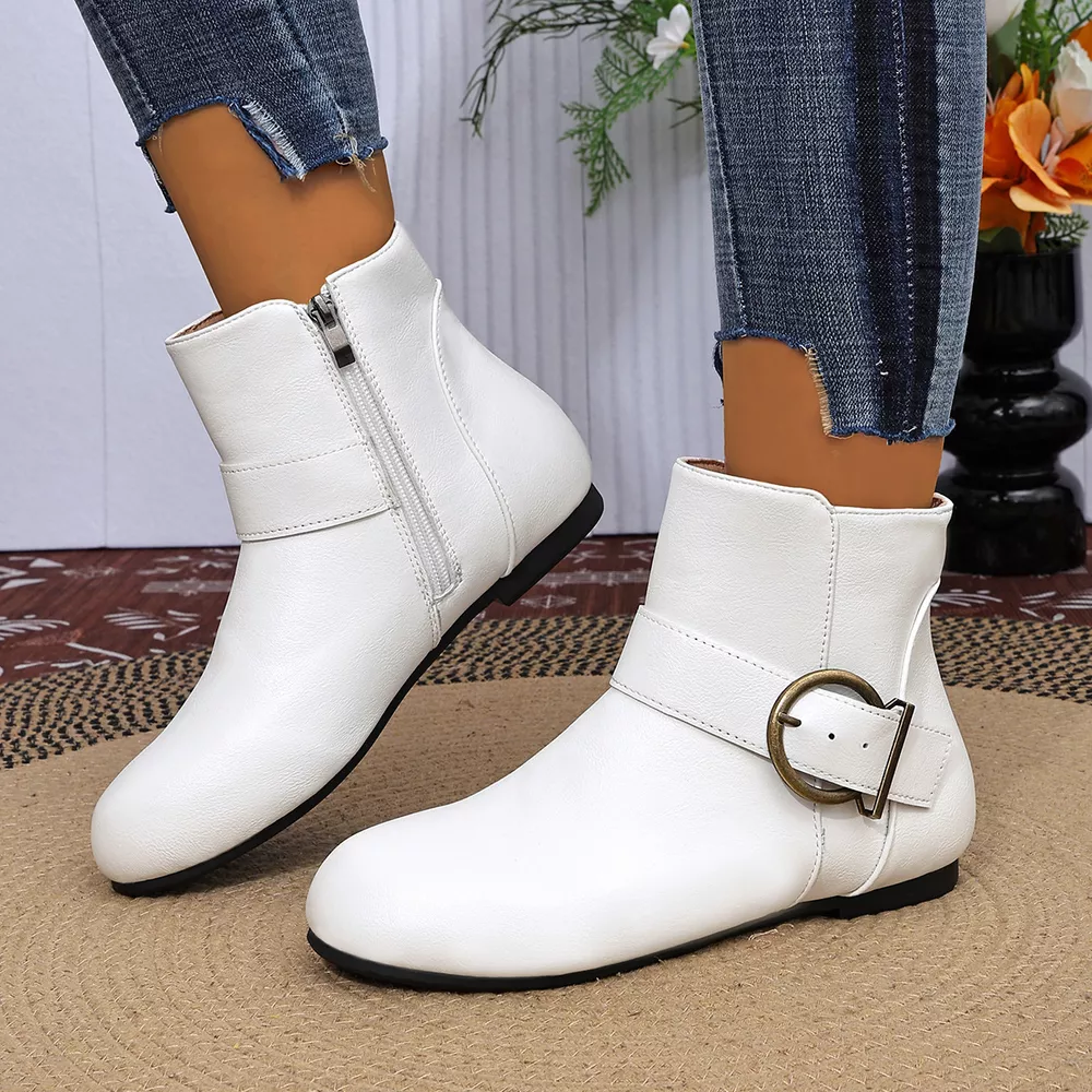 Round Toe Ankle Boots, image 5