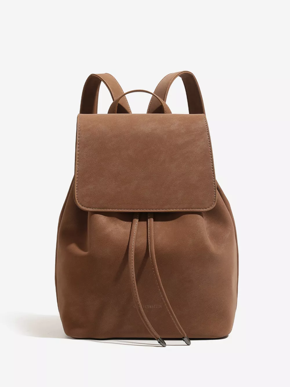 Minimalist Suede Drawstring Backpack Bag, image 6