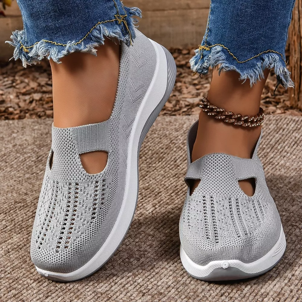 Round Toe Mesh Slip-Ons, image 6