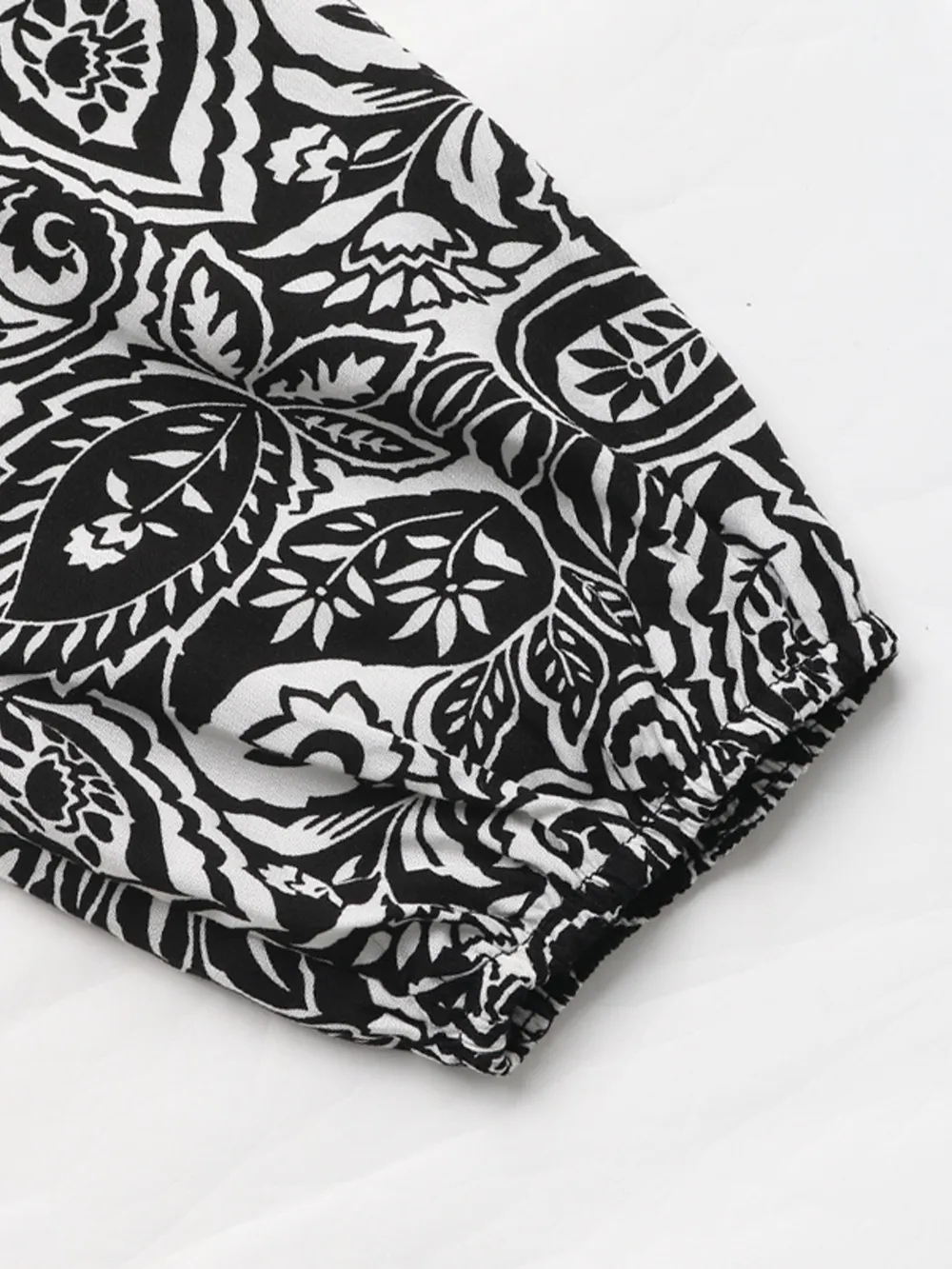 Paisley Print Long Sleeve Midi Dress, image 8