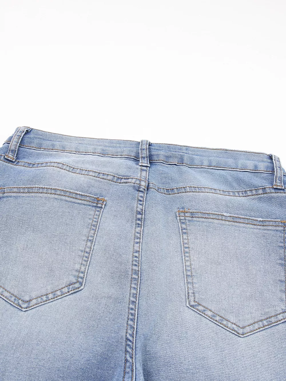 Whiskered Wash Raw Hem Cropped Jeans, image 8