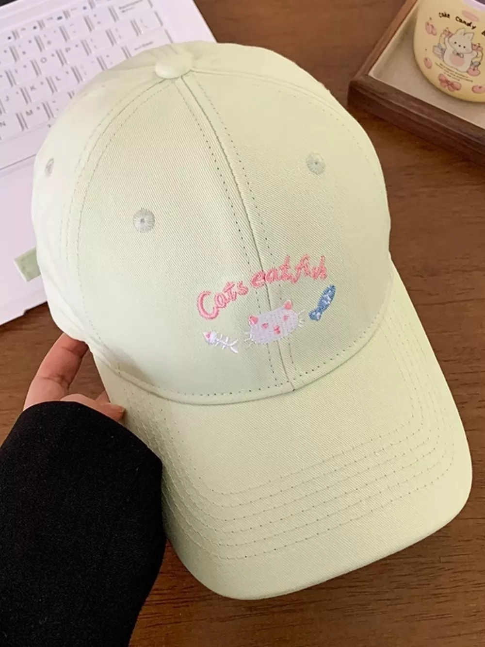 Cat Embroidered Baseball Cap, image 3