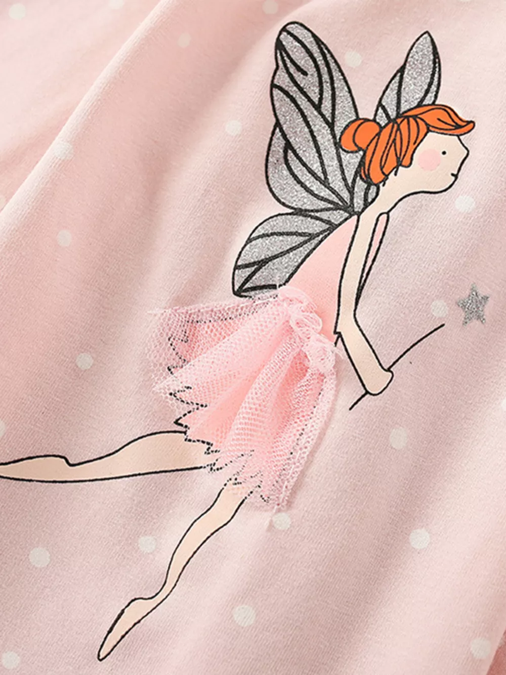Children's Cute Fairy Embroidered Peter Pan Collar Dress, image 5