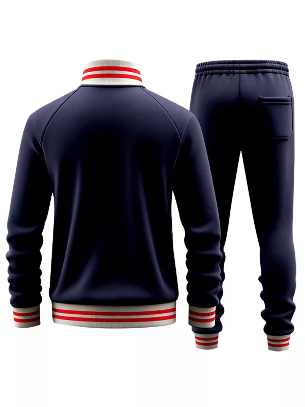 Men's Full Size Striped Zip Up Outerwear and Pants Plus Size, image 8