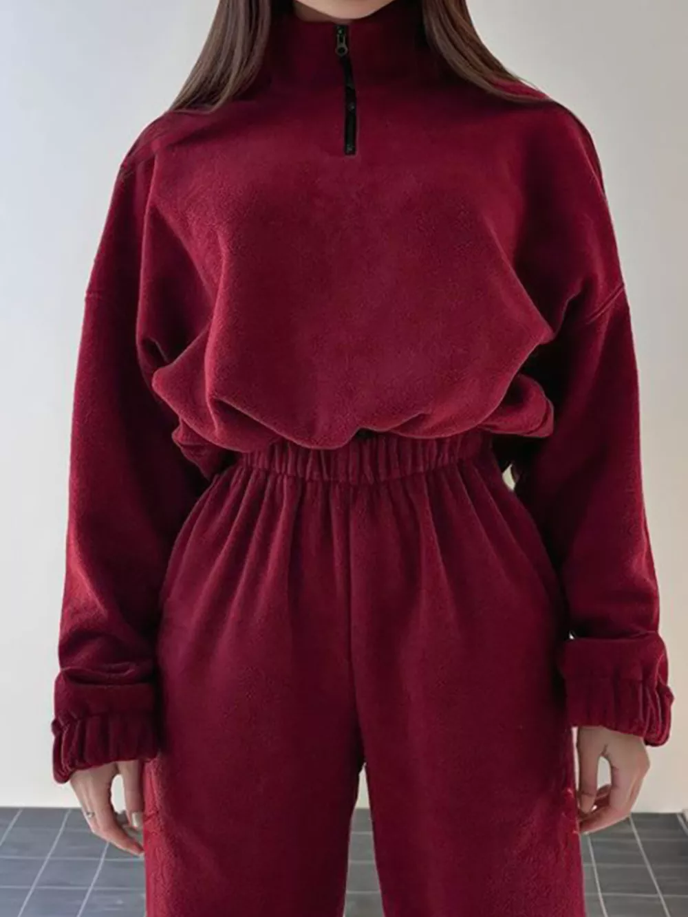 Quarter Zip Sweatshirt and Pants Set, image 7