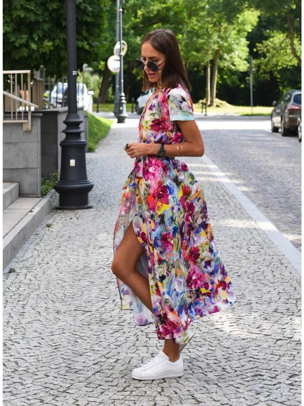 Surplice Short Sleeve Midi Dress, image 24