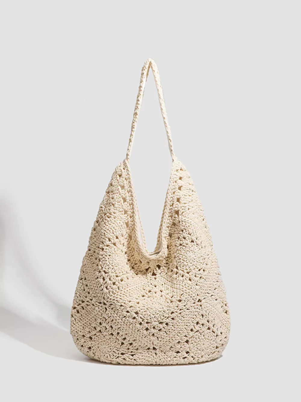 Bohemian Crochet Hollow-Out Tote Bag