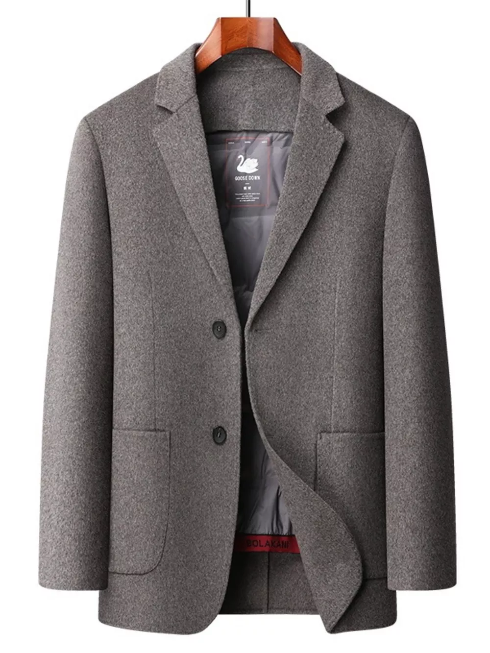 Men's Plus Size Button Up Long Sleeve Coat, image 5