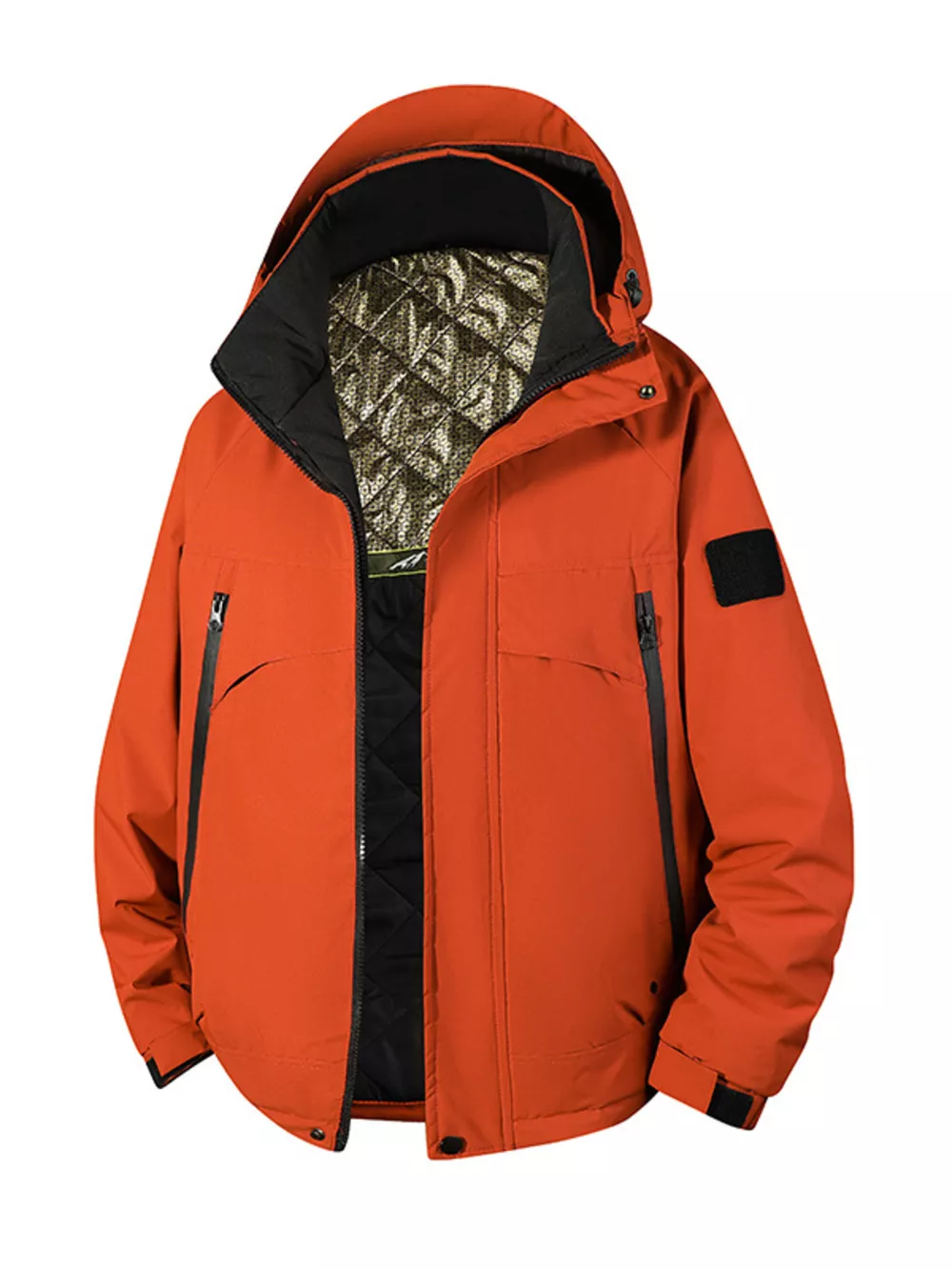 Men's Full Size Hooded Zip Up Winter Jacket Plus Size, image 5
