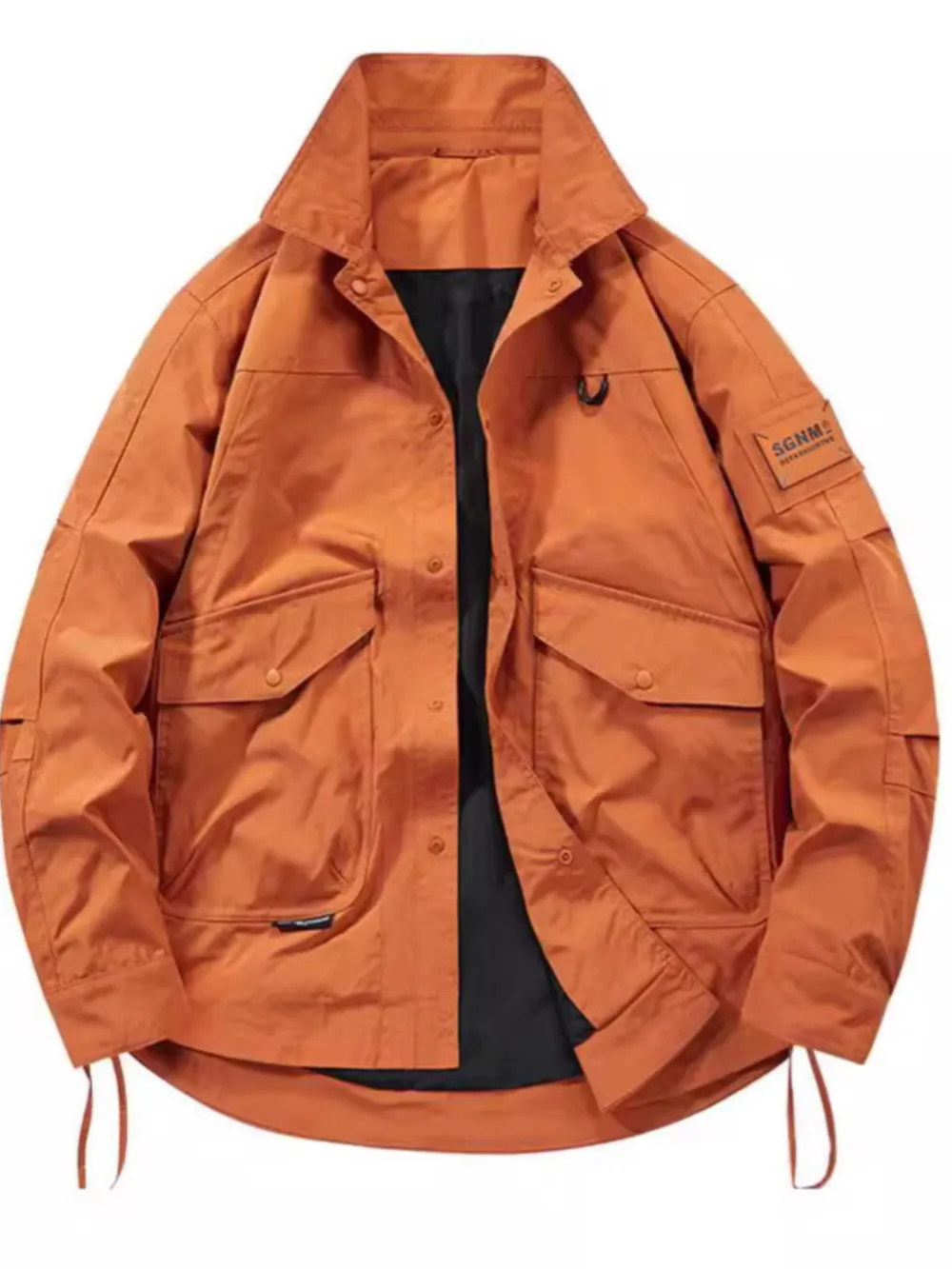 Men's Plus Size Urban Style Cargo Jacket, image 2