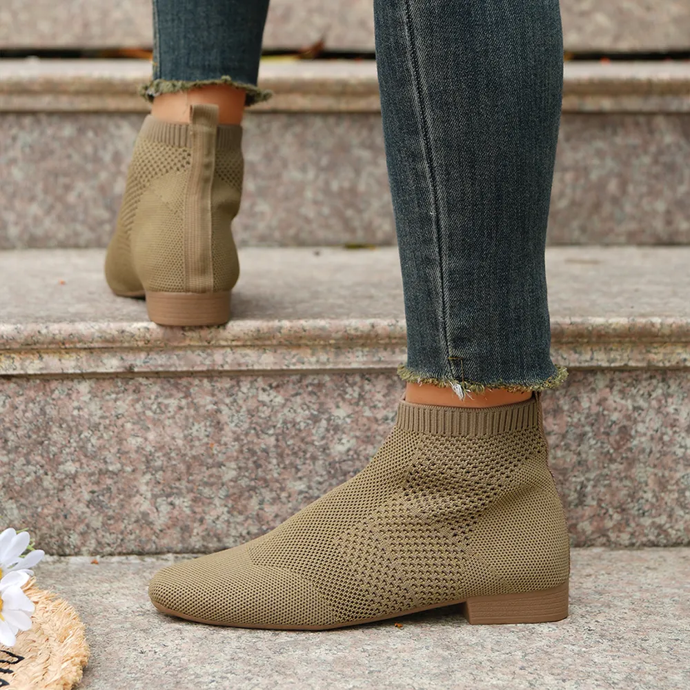 Mesh Knit Ankle Boots with Stretch Comfort Fit, image 9