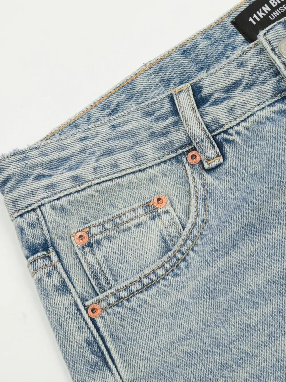Men's Wash High-Rise Wide Leg Jeans, image 10