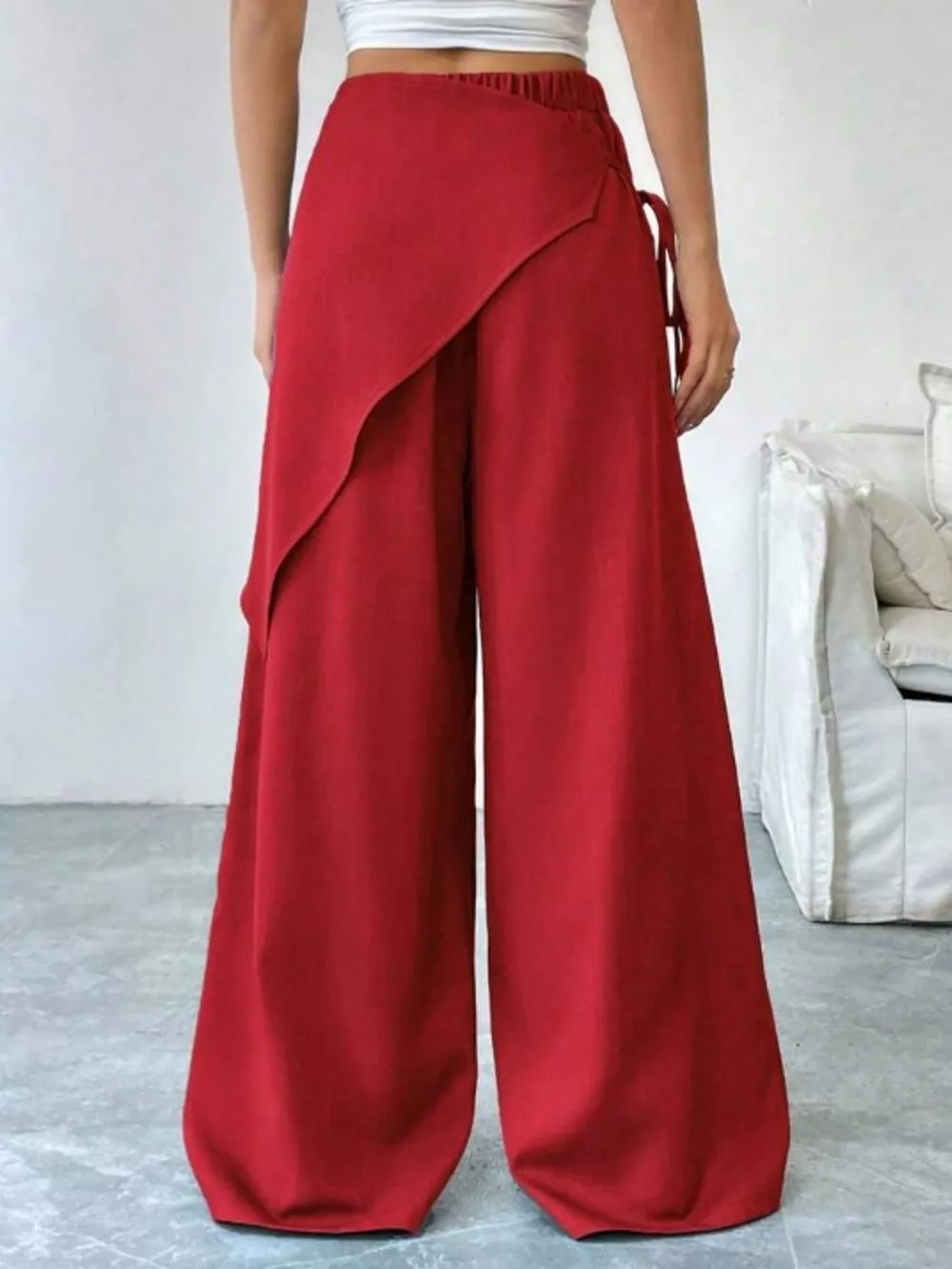 Wrap-Front Wide-Leg Pants, image 12