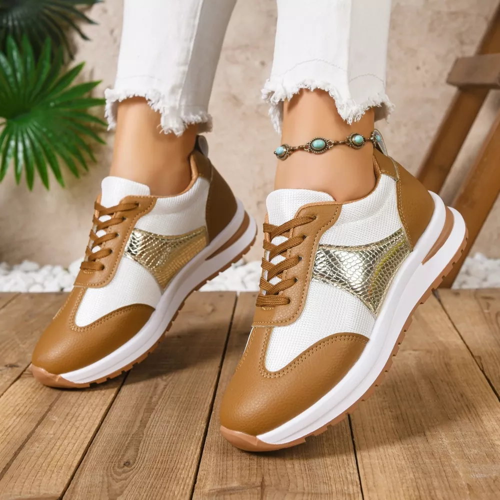 Round Toe Lace Up Sneakers, image 6