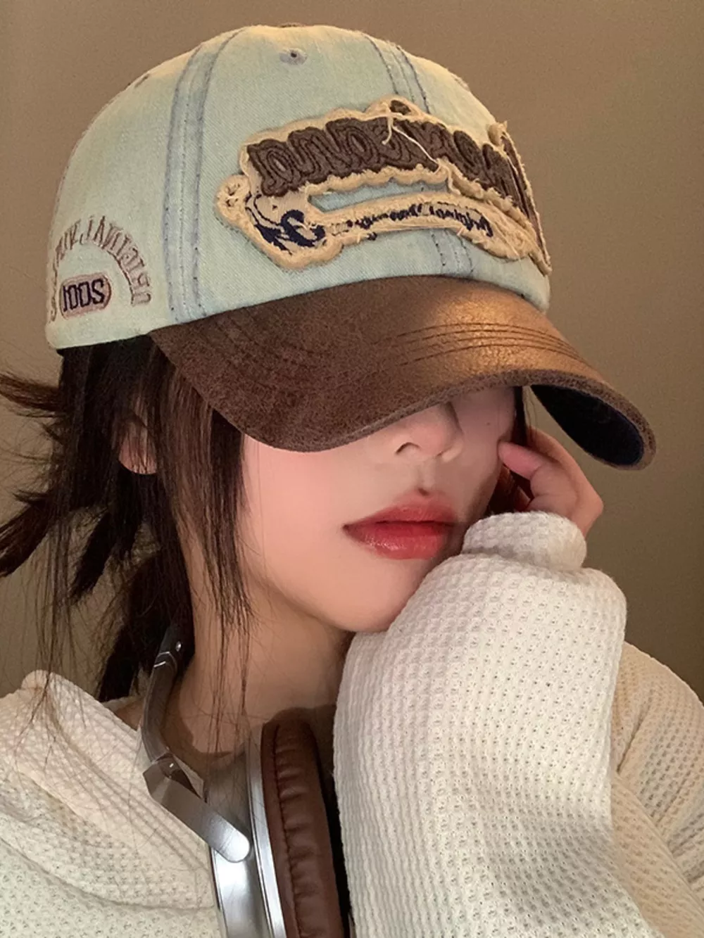 Vintage Washed Embroidered Baseball Cap, image 3