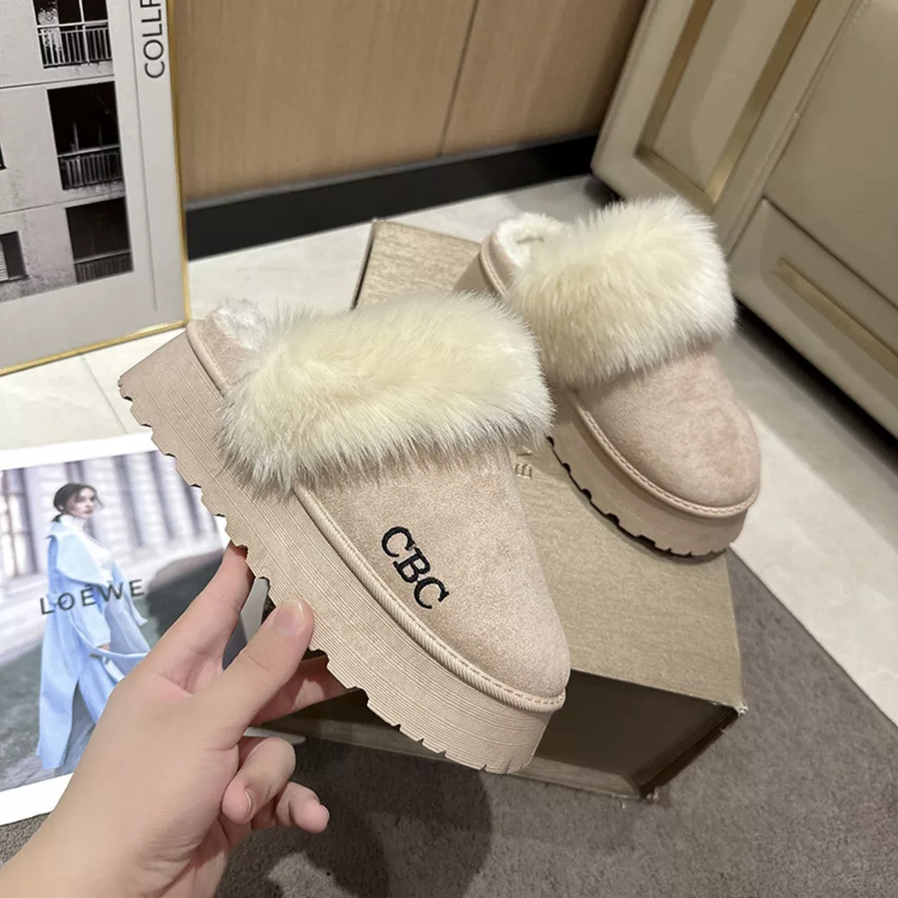 Furry Platform Slippers, image 6