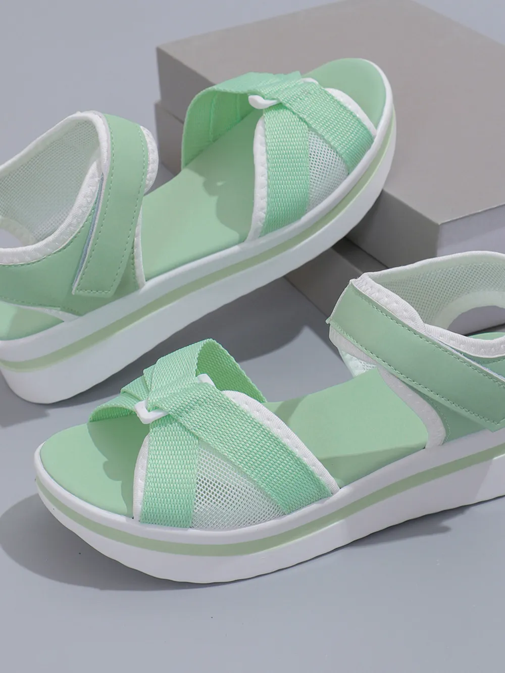 Platform Wedge Sandals with Ankle Strap, image 9