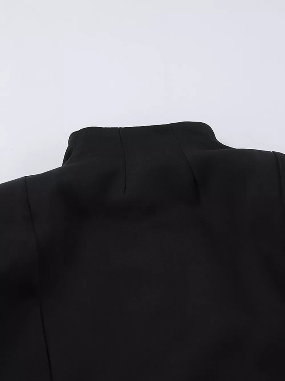 Elegant Stand Collar Blazer and Mini Skirt Set, image 11