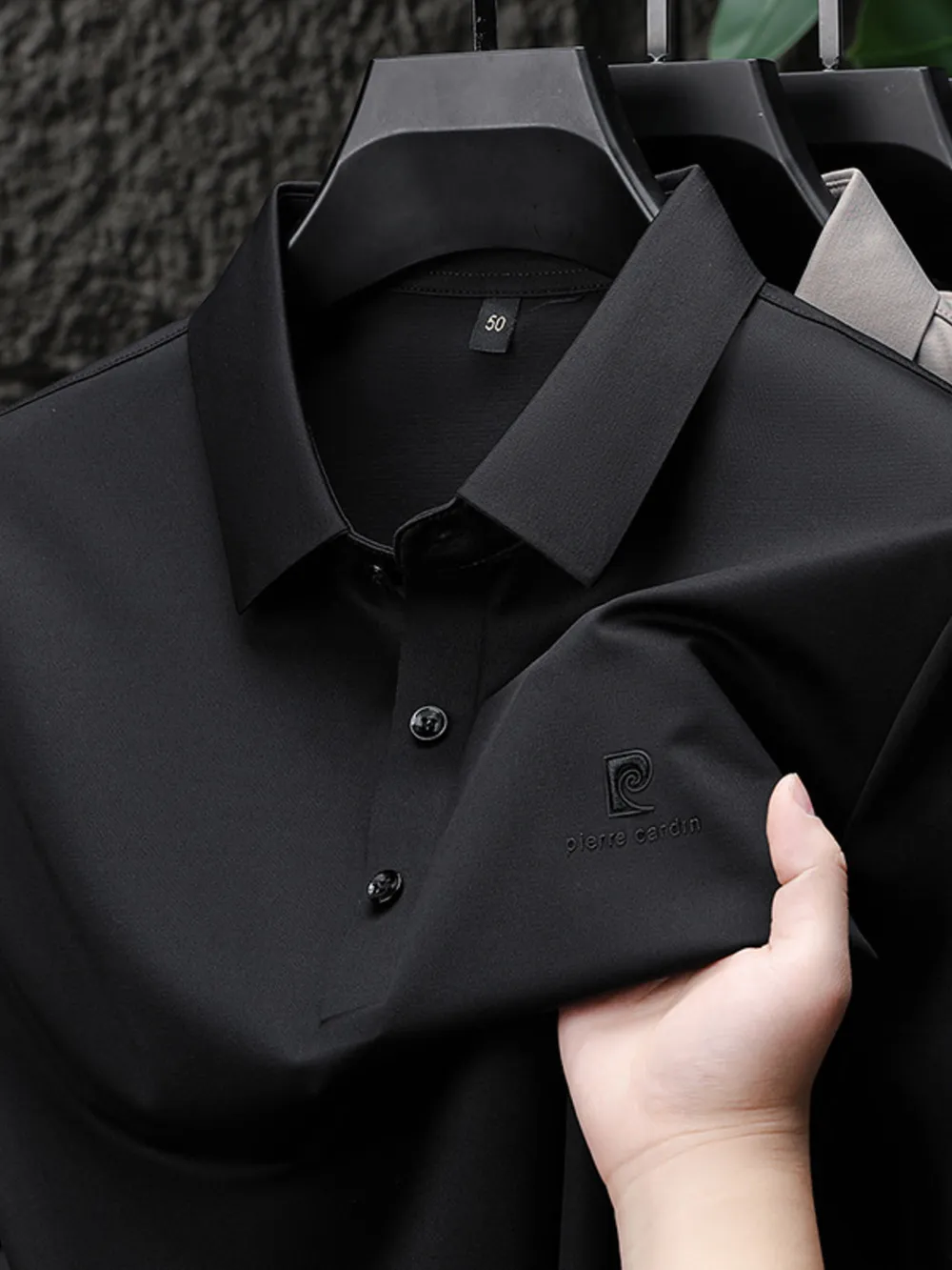 Men's Plus Size Button Detail Short Sleeve Polo