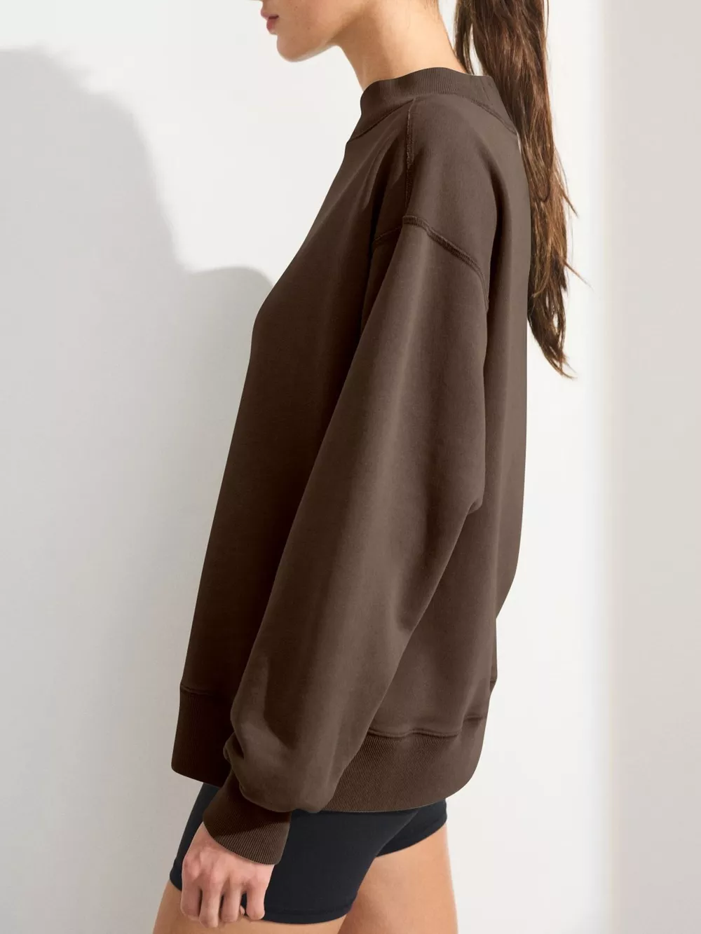 Mock Neck Oversized Sweatshirt, image 3