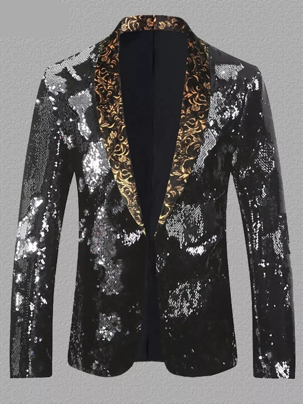 Men's Sequin Long Sleeve Blazer, image 5