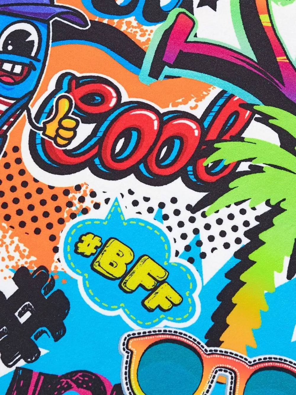 Children's Graffiti Print Crew Neck Short Sleeve T-Shirt, image 4