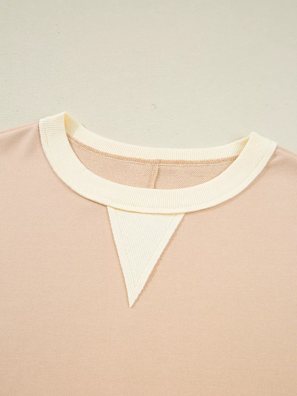 Color Block Textured Patchwork Pullover Sweatshirt, image 8
