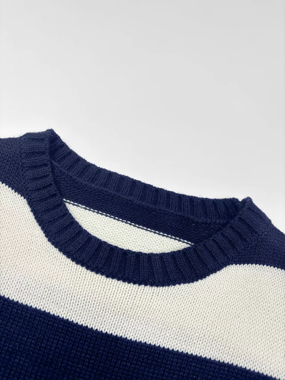 Nautical Striped Round Neck Sweater, image 4