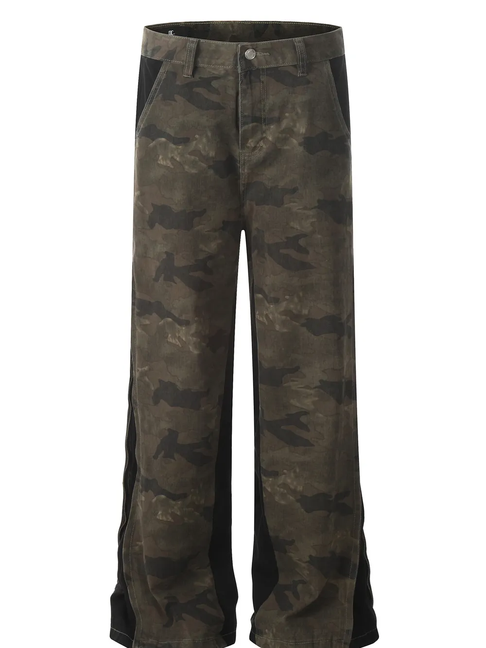 Men's Camo Wide Leg Denim Jeans