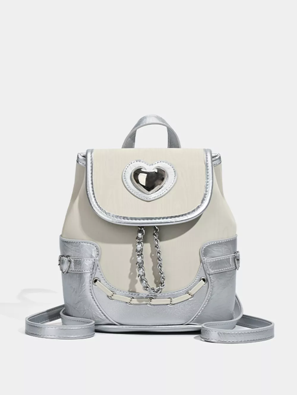 Heart Flap Backpack Bag, image 7
