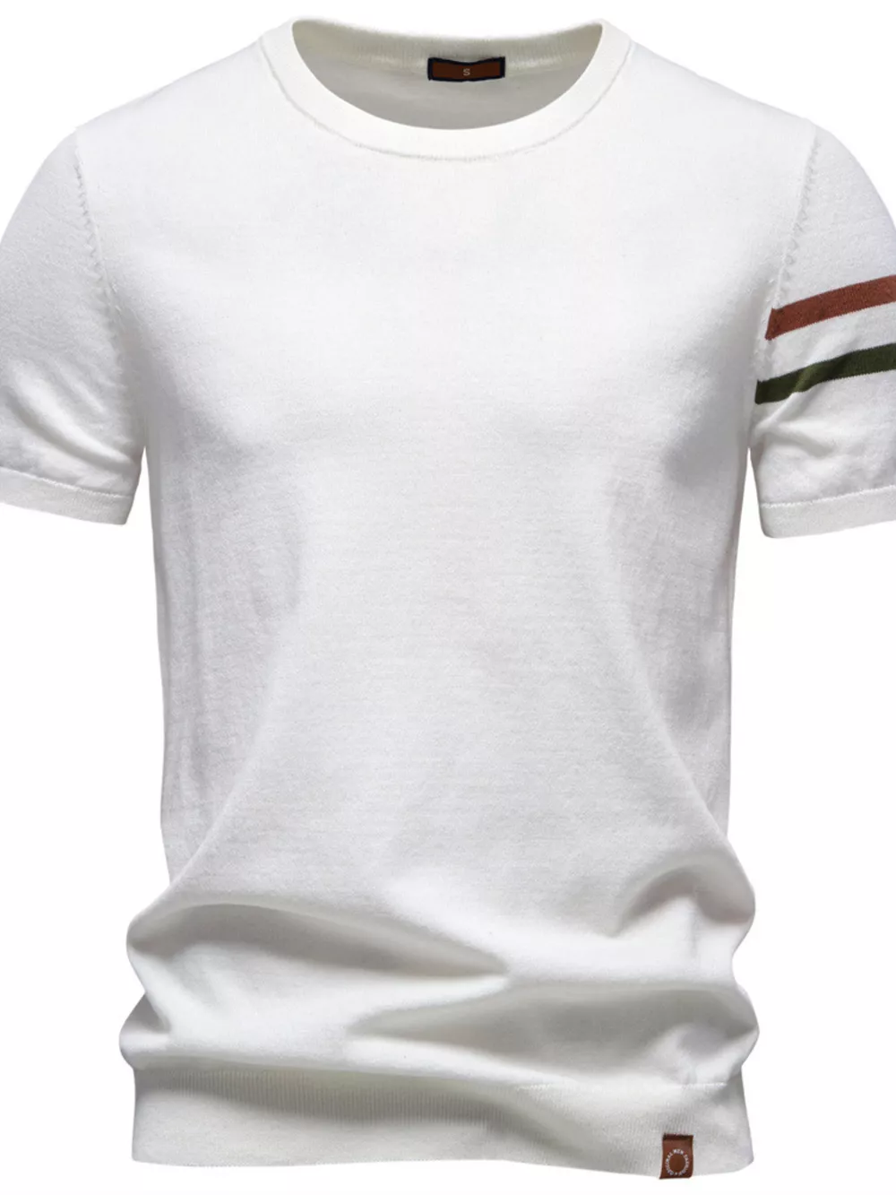 Men's Casual Striped Sleeve T-Shirt, image 5