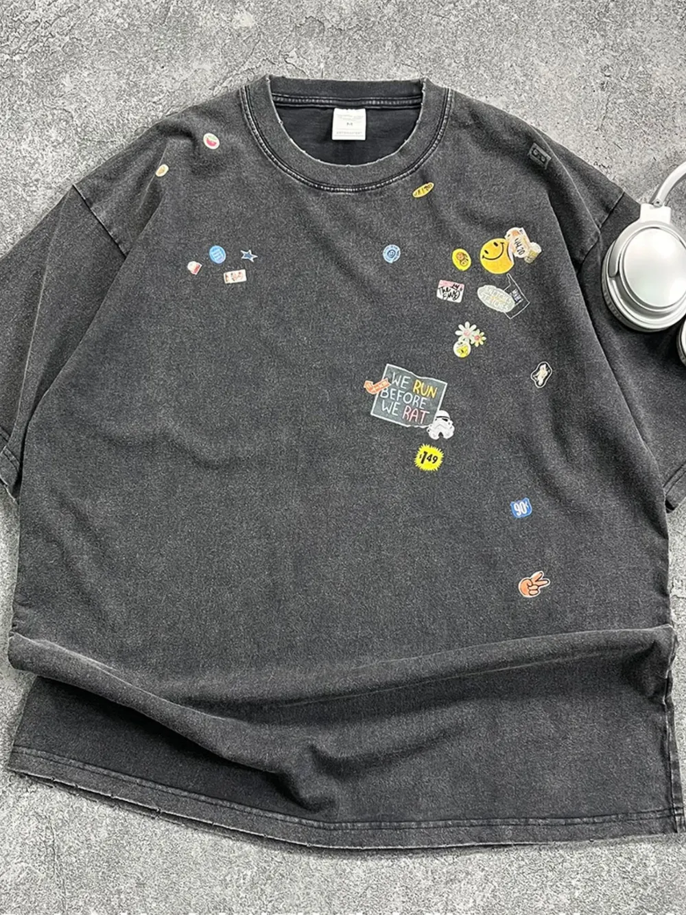 Men's Round Neck Oversized T-Shirt, image 4